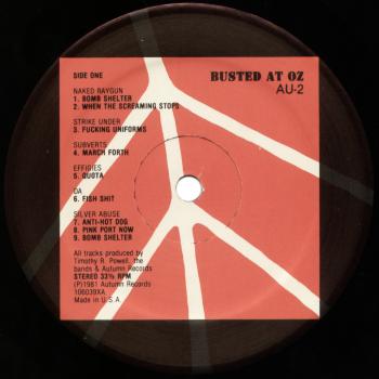 busted at oz a label
