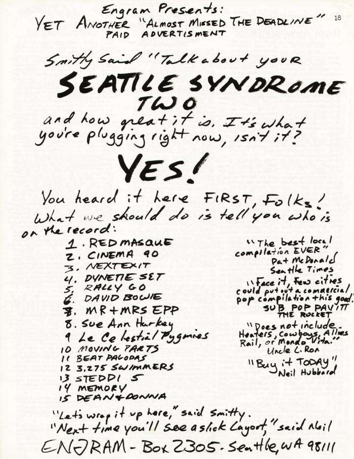seattle syndrome 2 advertisement