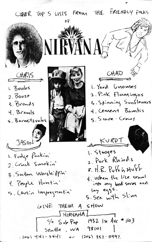 nirvana top 5 lists